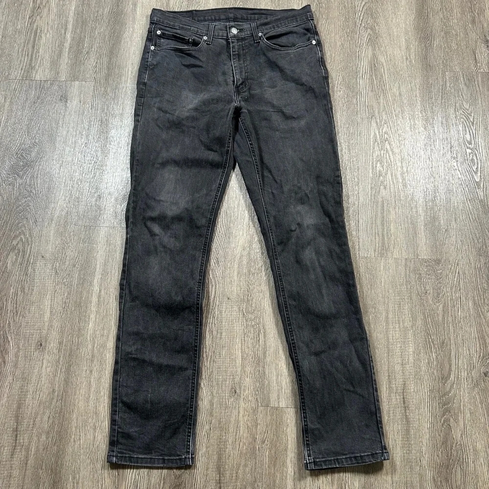 Levi's 541 Athletic Taper Jeans 34x36 Fits (34X34) Black Denim Stretch Mens